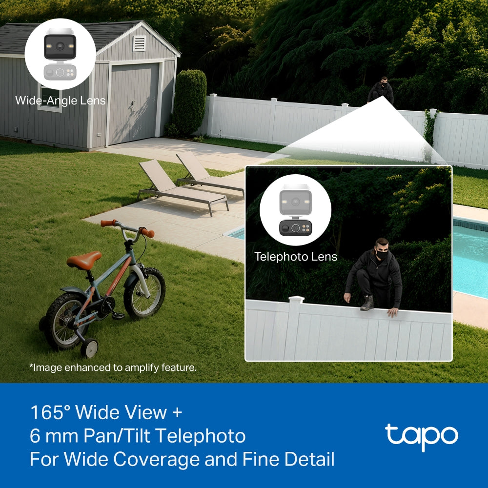Tapo C645D KIT Solar-Powered Dual-Lens Pan/Tilt Security Camera Kit