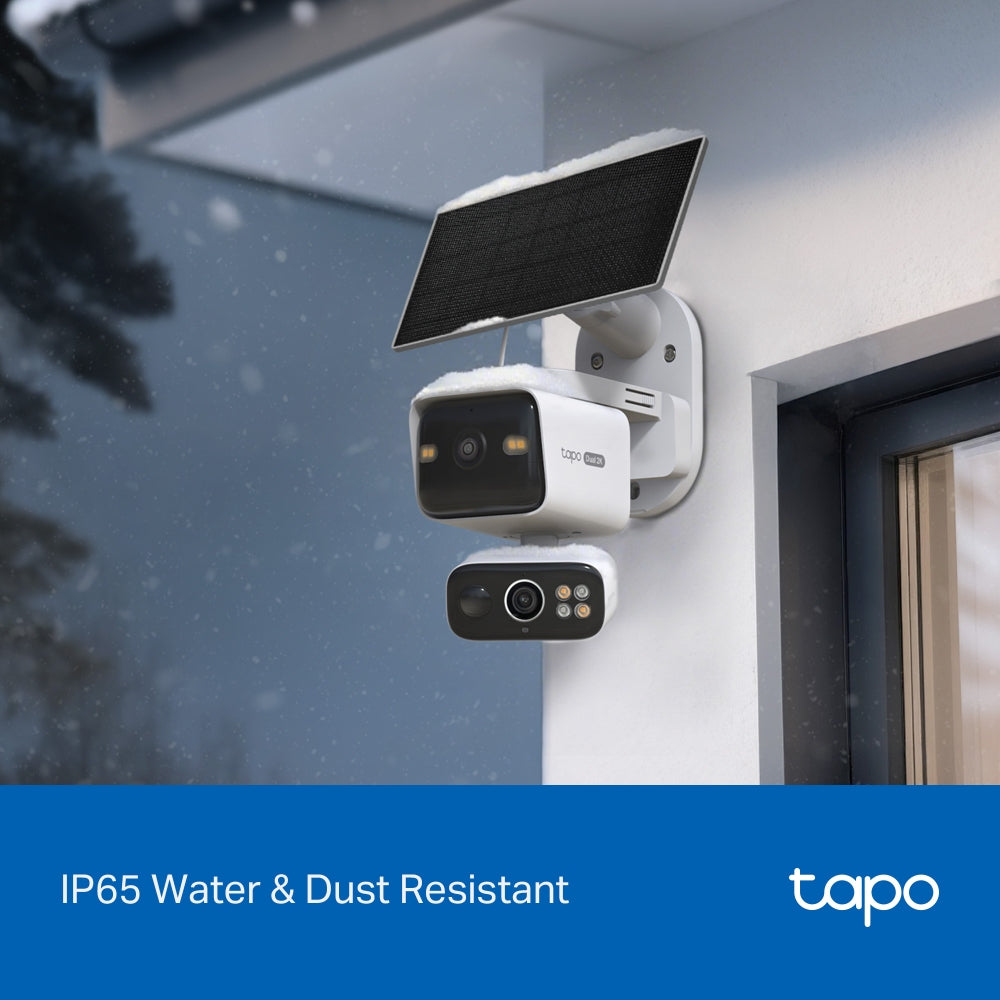 Tapo C645D KIT Solar-Powered Dual-Lens Pan/Tilt Security Camera Kit
