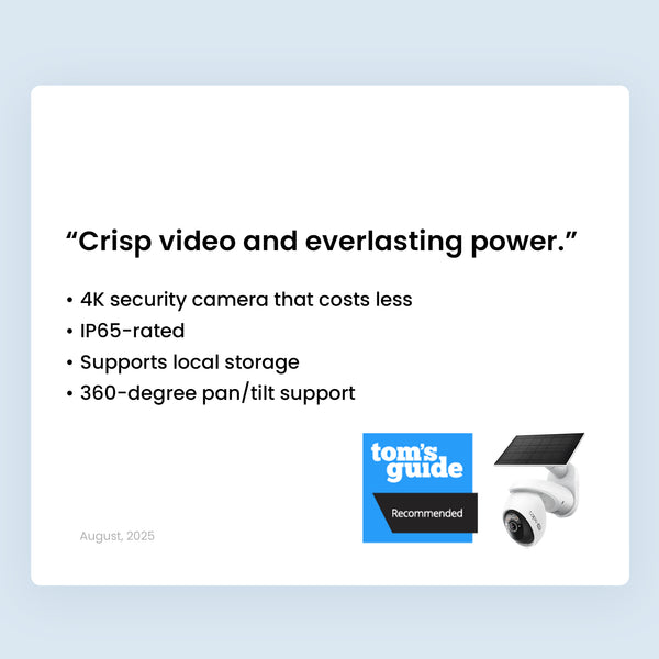Tapo C660 KIT, Solar-Powered Pan-Tilt-Zoom 4K Security Camera