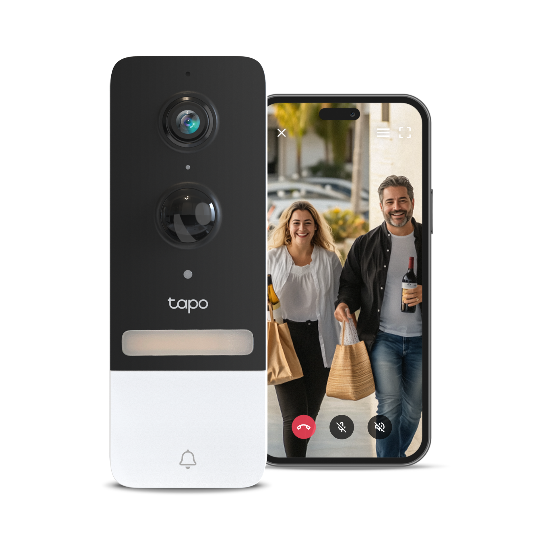 Tapo D230S1 Wireless Battery Video Doorbell Chime Hub - Main Image