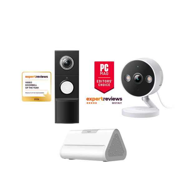 Award-Winning Indoor Cam & Doorbell Security with Hub Bundle
