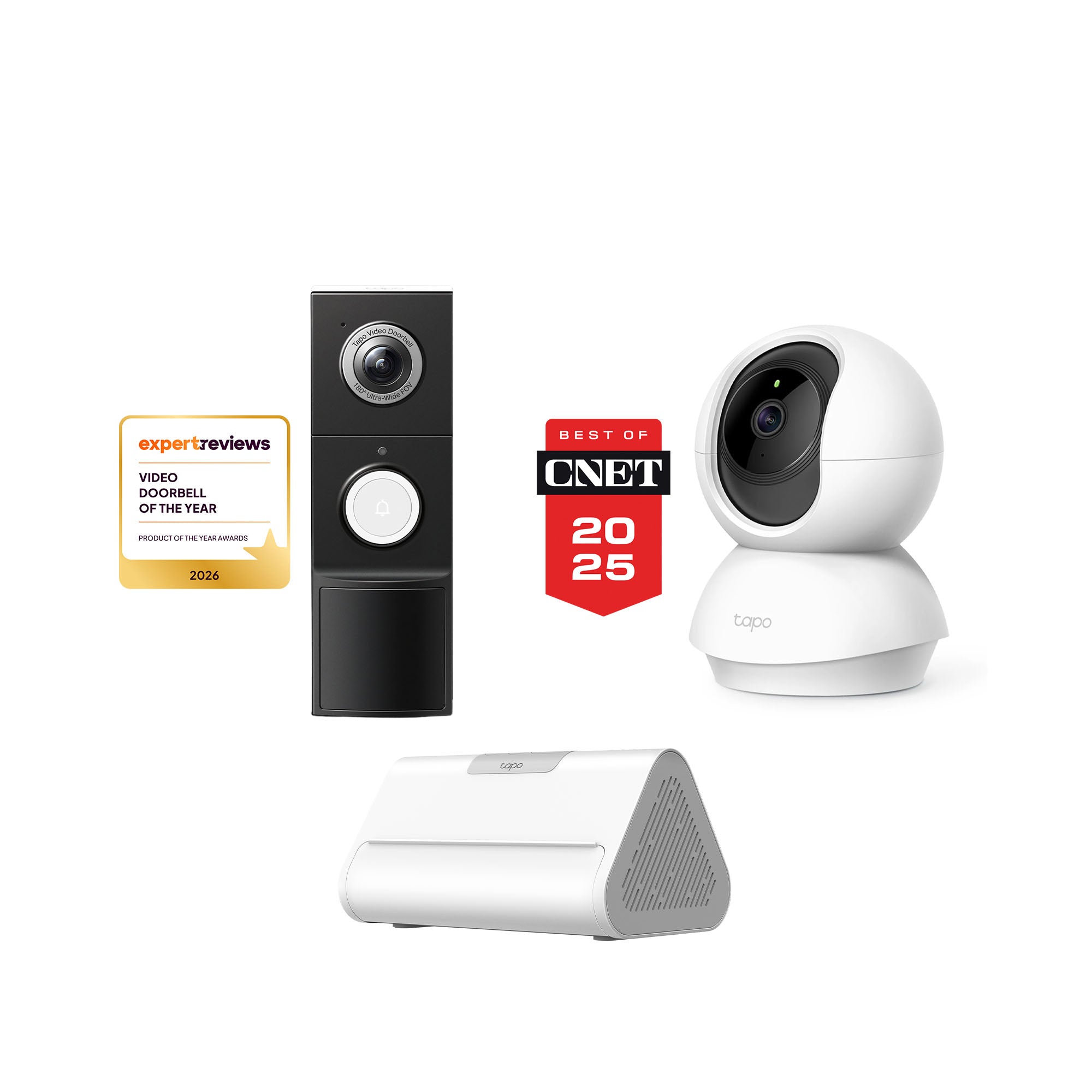 Tapo D235 Doorbell + C210 Indoor Camera + Central Hub Bundle