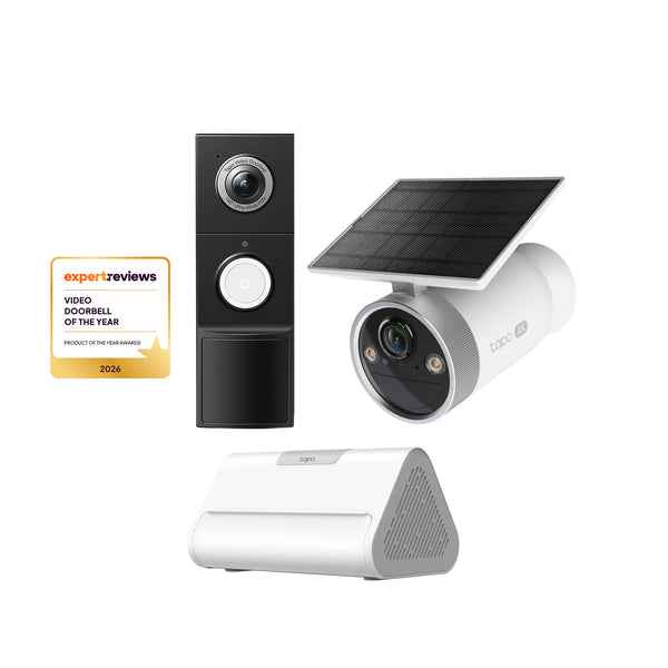 Tapo D235 Doorbell + C465 Outdoor Camera + Central Hub Bundle