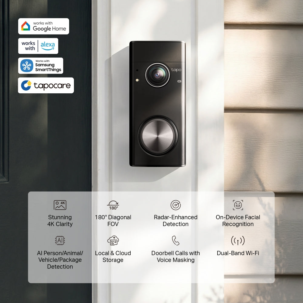 Tapo Doorbell Pro, Tapo D260 4K Video Doorbell