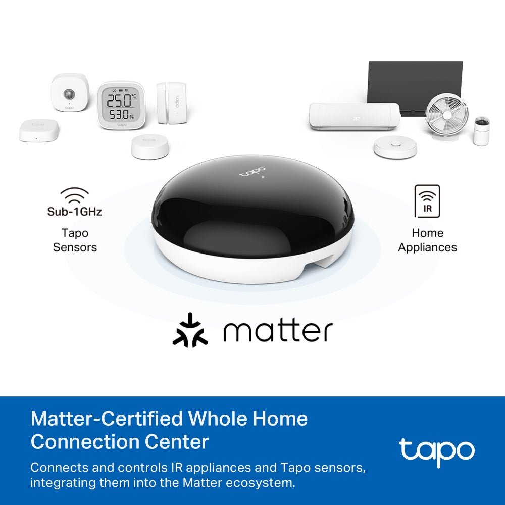 Smart IR Remote Hub with Matter – Control TVs, Air Conditioners, Fans & Lights, Tapo H110