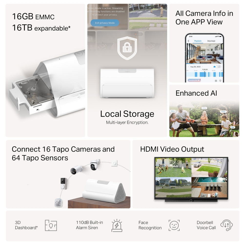 Tapo D235 Doorbell + C660 Outdoor Camera + Central Hub Bundle