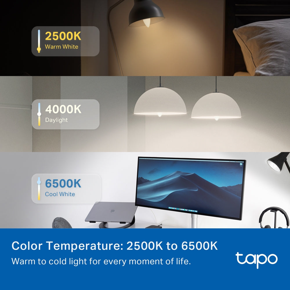 Smart Wi-Fi Candle Multicolour Light Bulb, Tapo L430C 2-pack