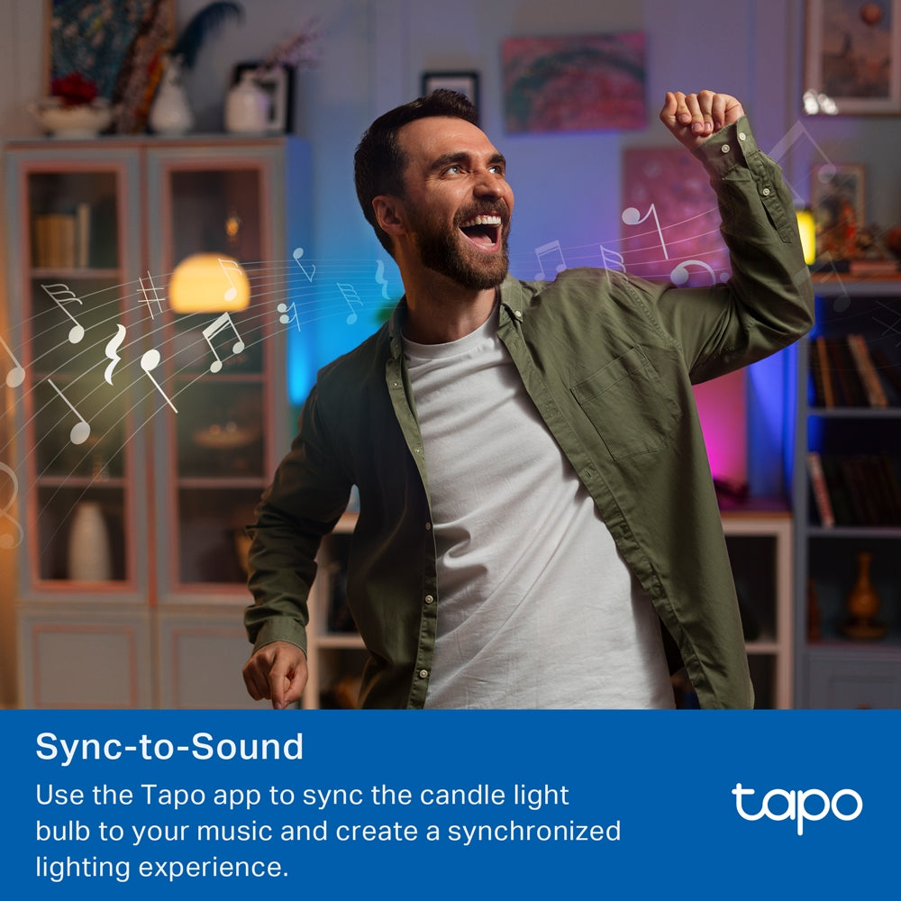 Smart Wi-Fi Candle Multicolour Light Bulb, Tapo L430C 2-pack