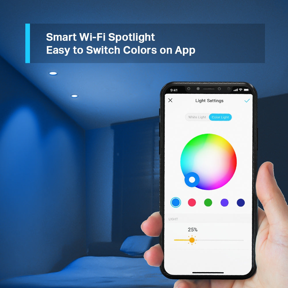 Smart Gu10 Spotlight Multicolour Bulb, Tapo L630 6-pack