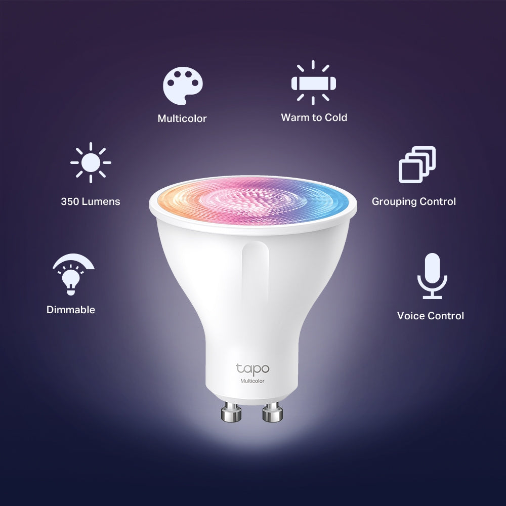 Smart Gu10 Spotlight Multicolour Bulb, Tapo L630 6-pack