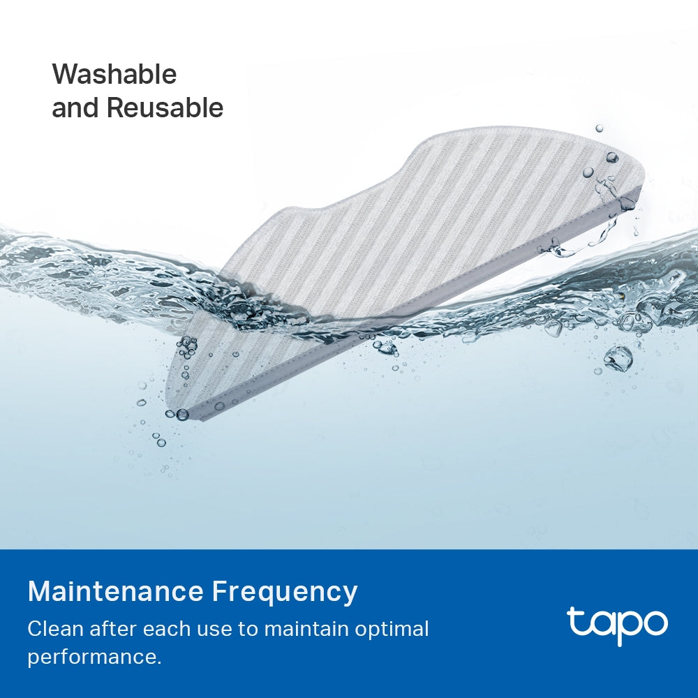 Tapo RVA300 Robot Vacuum Washable Mop Cloths (3 Packs)