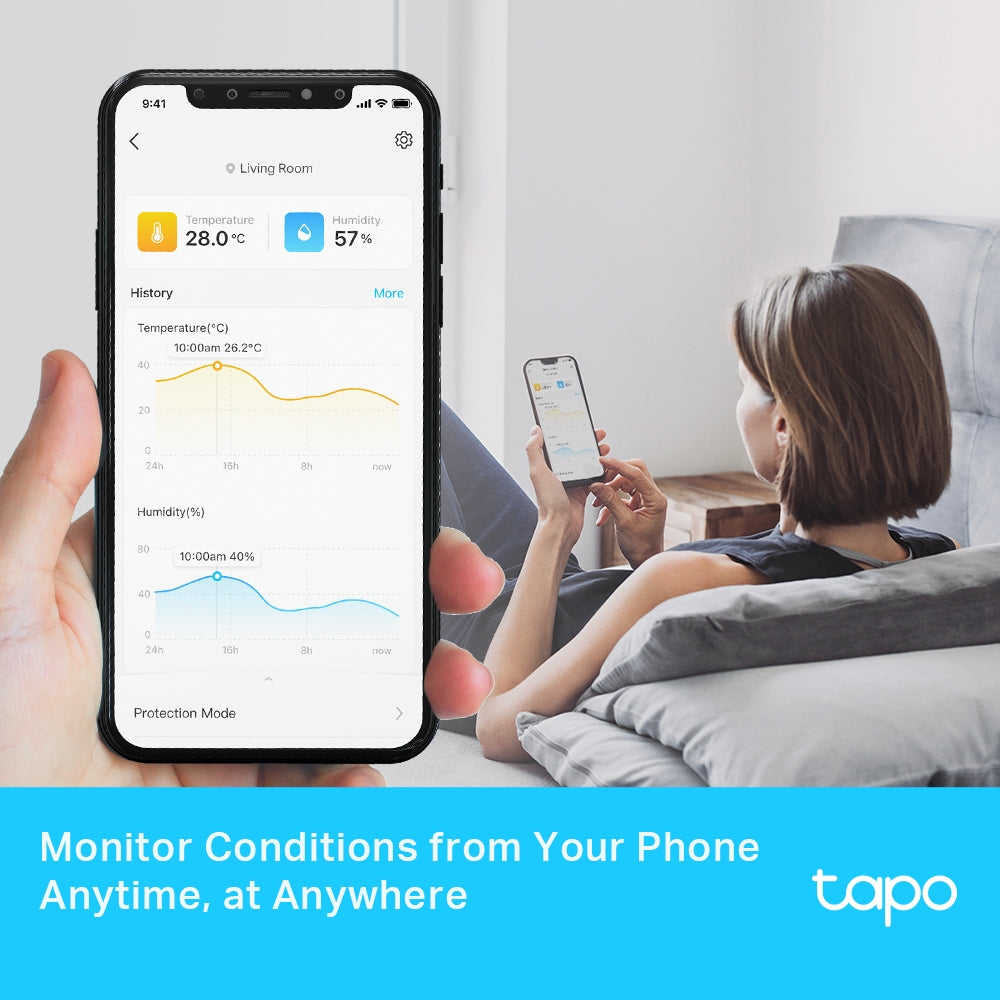 Smart Temperature & Humidity Monitor, LCD Display, Tapo T315 Triple Pack