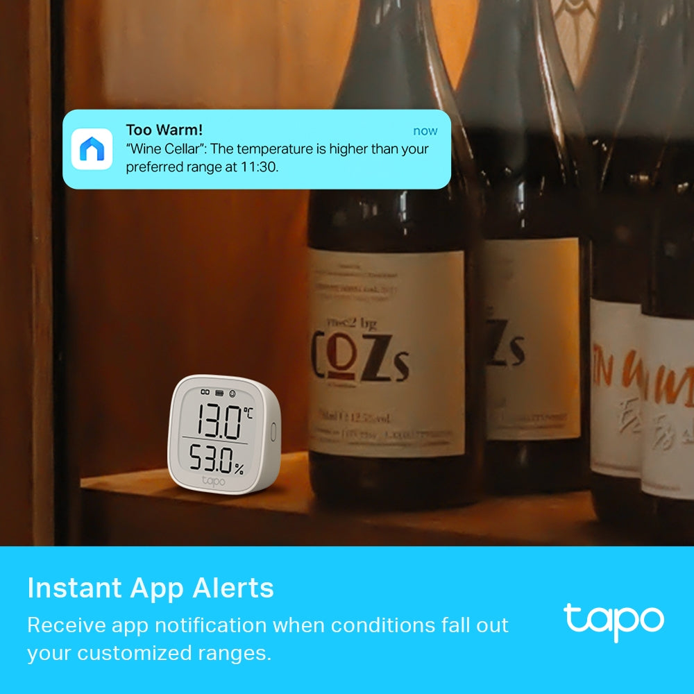 Smart Temperature & Humidity Monitor, LCD Display, Tapo T315 Triple Pack
