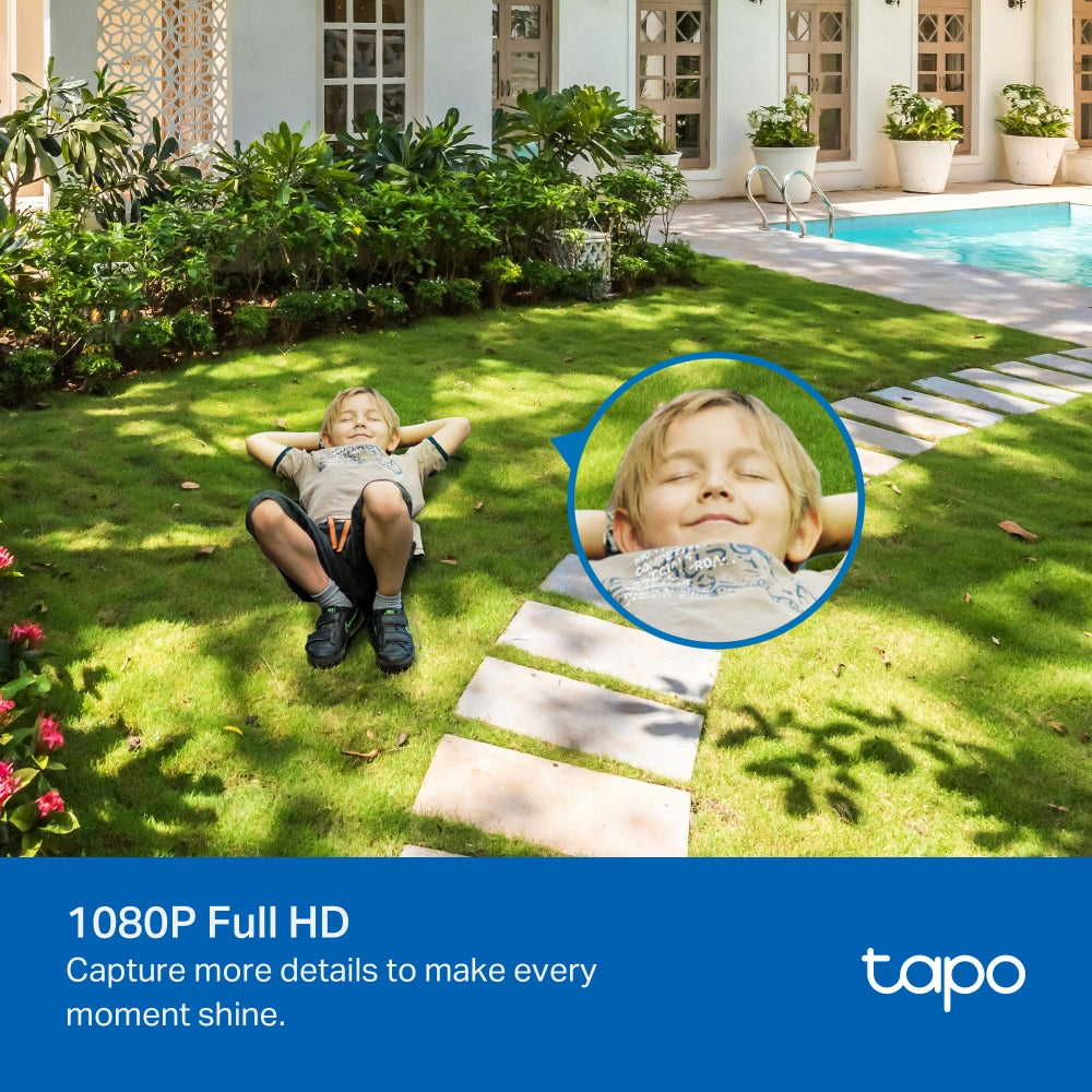 Outdoor Pan Tilt Security Wi-Fi Camera, 1080P Full HD, Colour Night Vision, Tapo TC40
