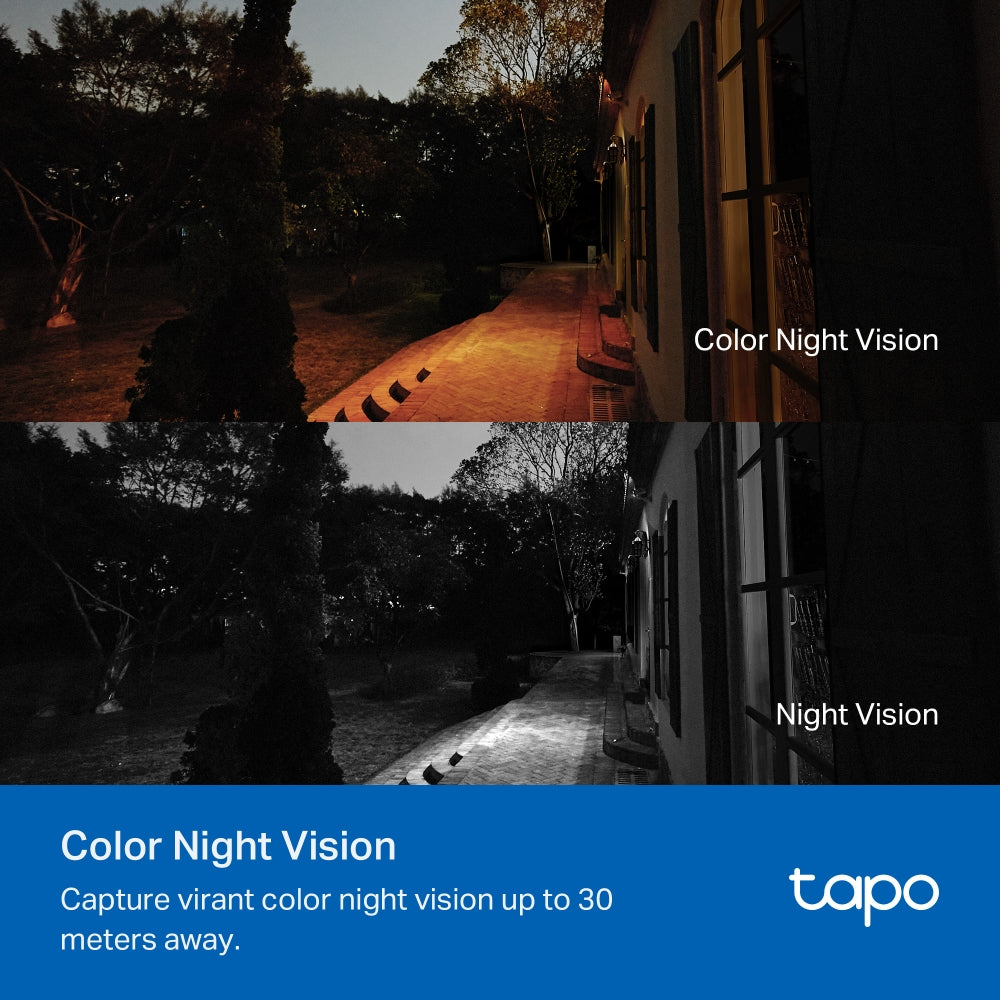 Outdoor Pan Tilt Security Wi-Fi Camera, 1080P Full HD, Colour Night Vision, Tapo TC40 Twin