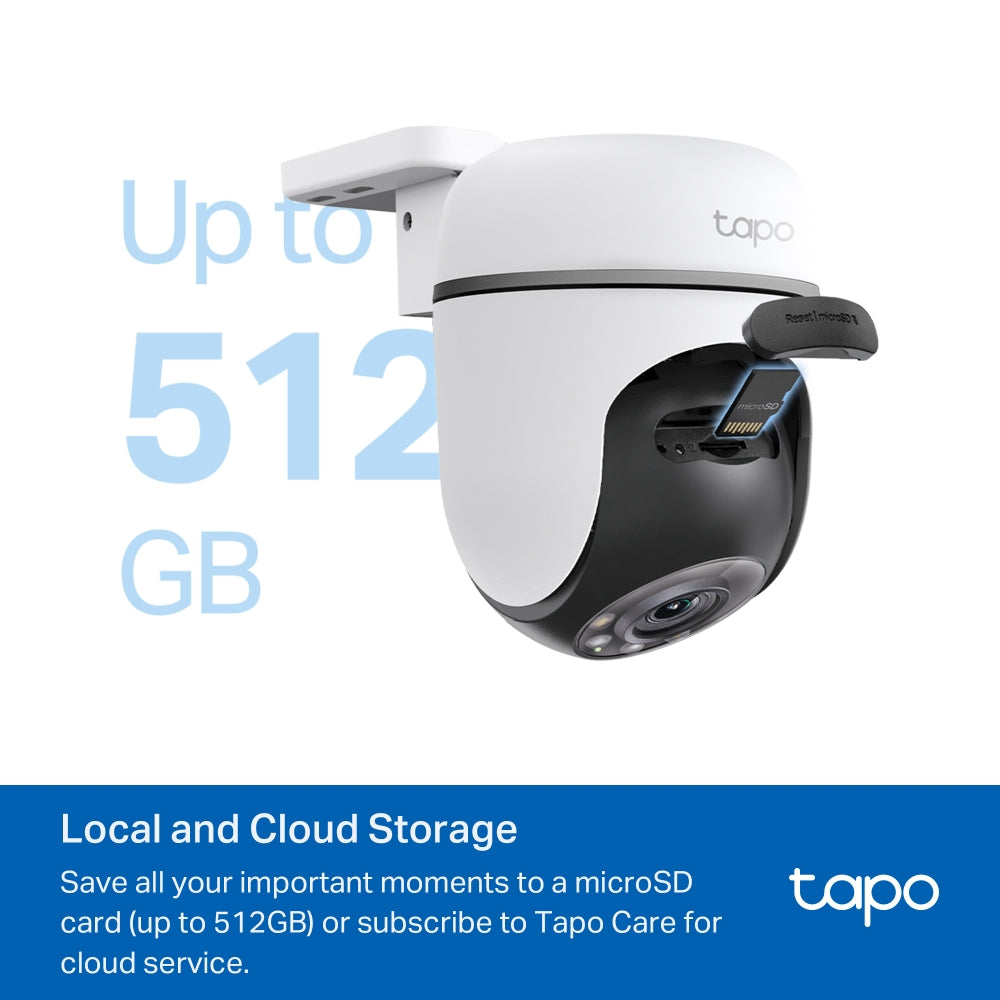 Outdoor Pan Tilt Security Wi-Fi Camera, 1080P Full HD, Colour Night Vision, Tapo TC40 Twin