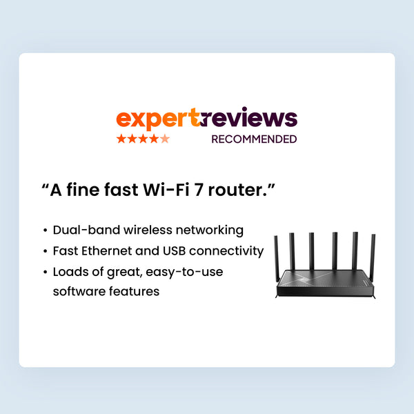 Archer BE400 BE6500 Dual-Band Wi-Fi 7 Router