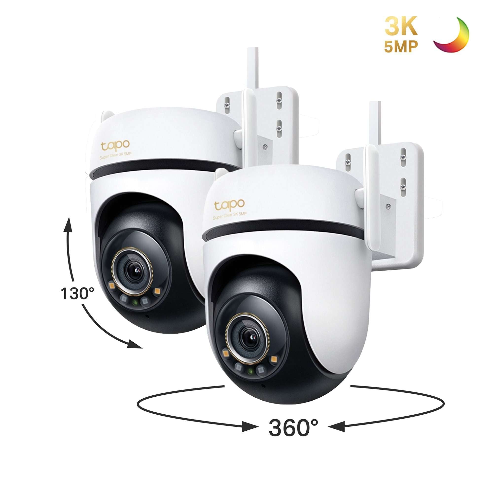 Tapo C530WS Twin Pack 3K Outdoor Pan/Tilt/Zoom Security Camera