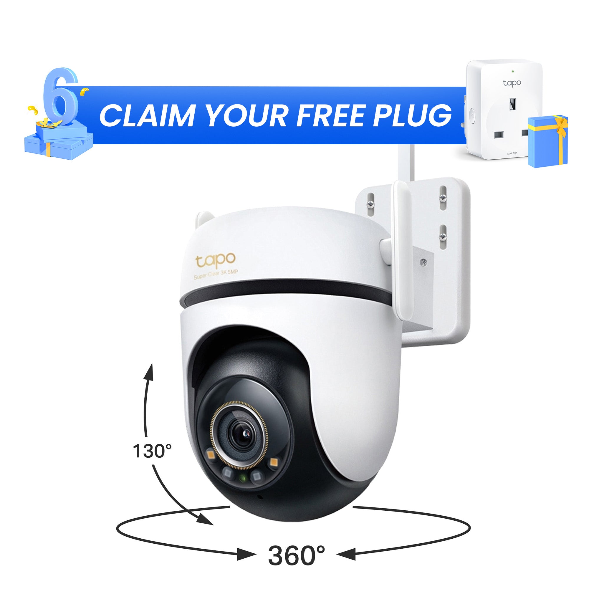 Tapo C530WS 3K Outdoor Pan/Tilt/Zoom Security Camera
