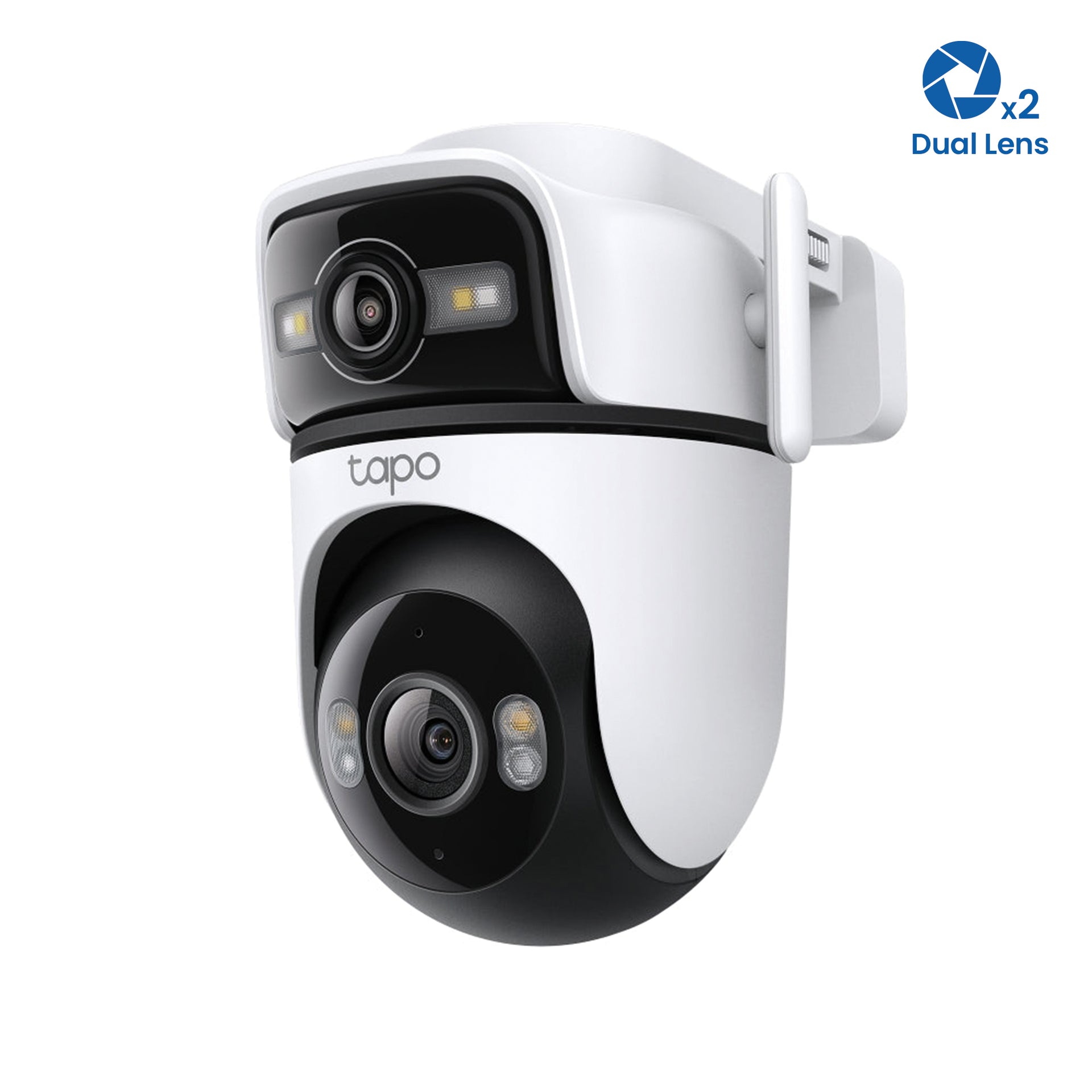 C545D 2K Outdoor Dual Lens Pan Tilt Security Camera