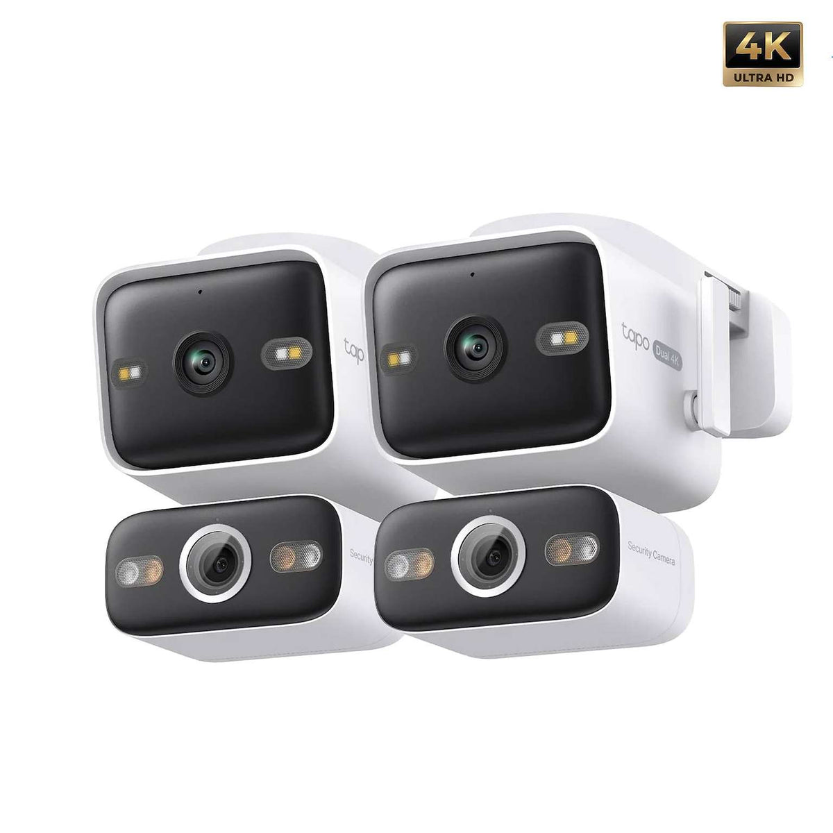 Tapo C575D Twin Pack 4K Outdoor Dual Lens Pan/Tilt Security Camera with PoE