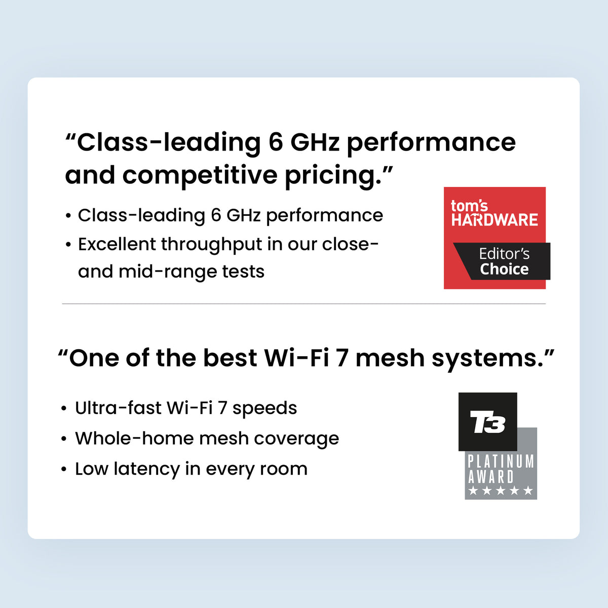 Deco BE68, BE14000 Tri-Band Whole Home Mesh Wi-Fi 7 System, 3 packs
