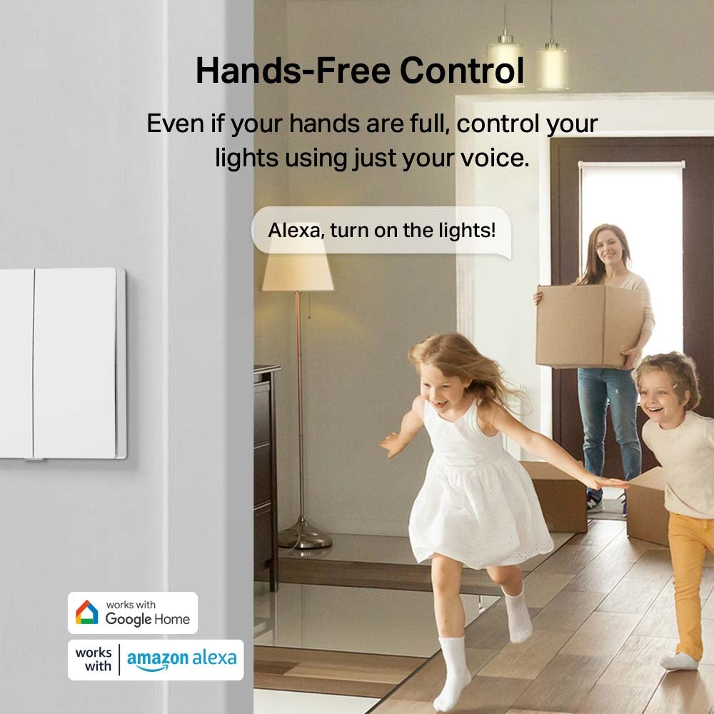 Smart Light Switch, 2-Gang 1-Way, Tapo S220 Twin Pack