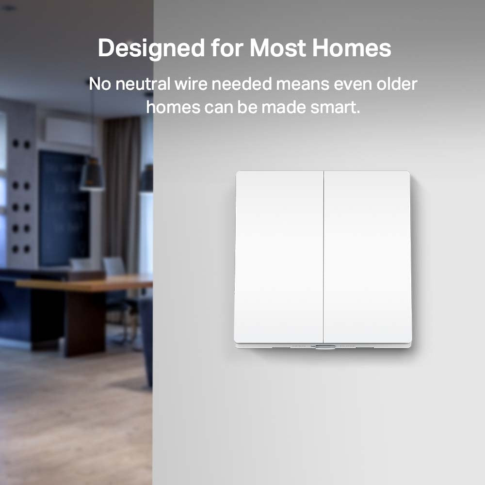 Smart Light Switch, 2-Gang 1-Way, Tapo S220 Twin Pack