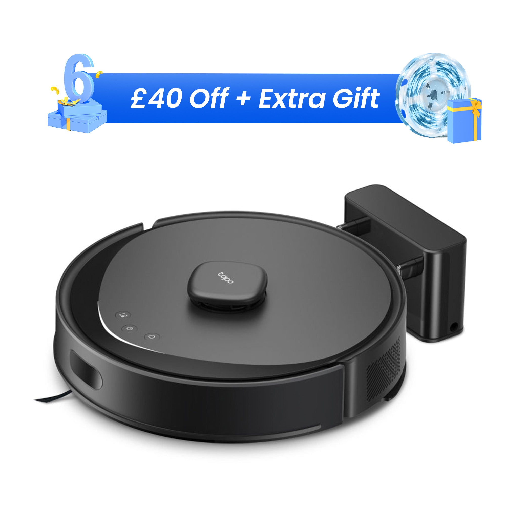 Ultra-Powerful Suction with LiDAR+IMU Dual Navigation Robot Vacuum & Mop, Tapo RV30 Max
