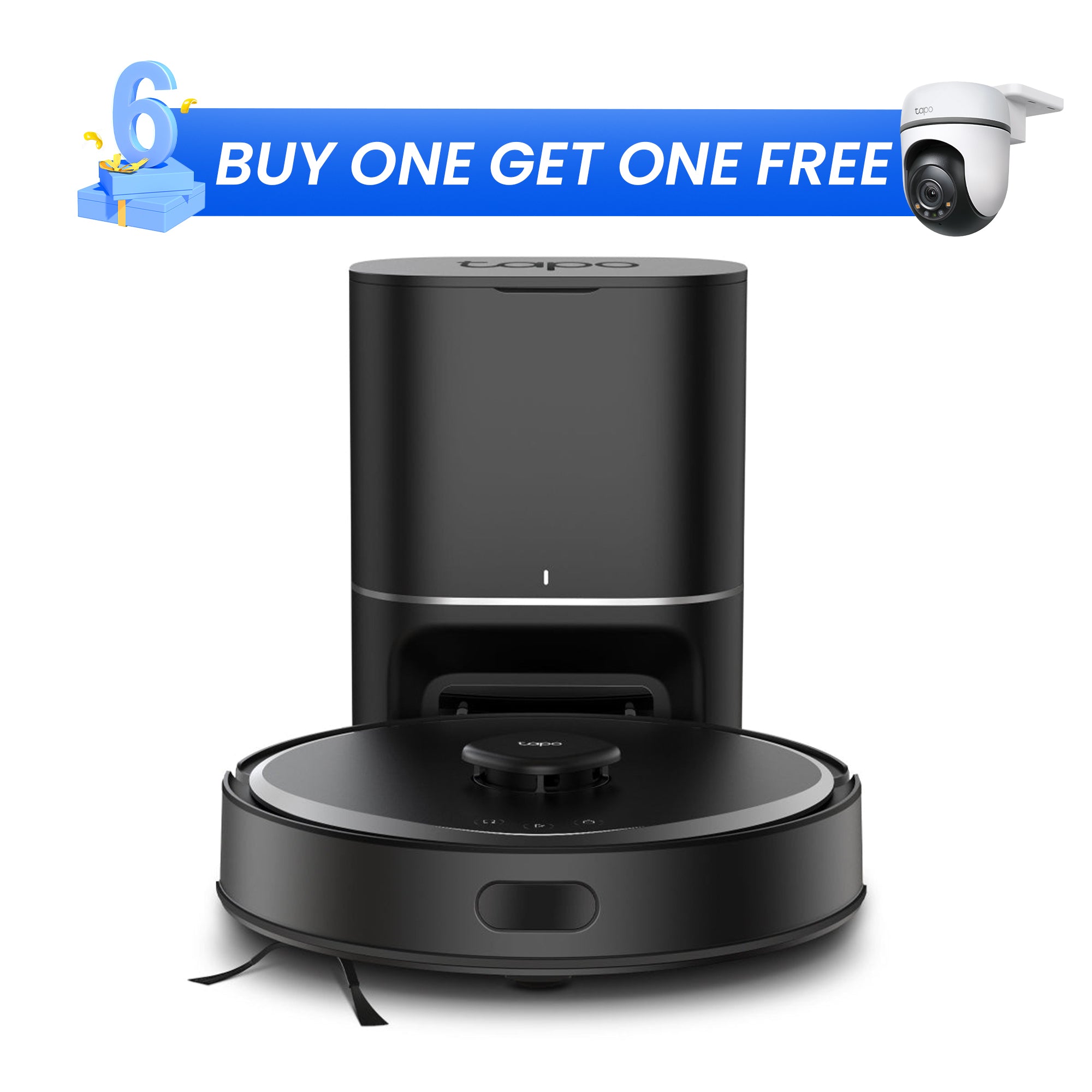 Ultra-Powerful Suction with LiDAR+IMU Dual Navigation Robot Vacuum & Mop + Smart Auto-Empty Dock, Tapo RV30 Max Plus