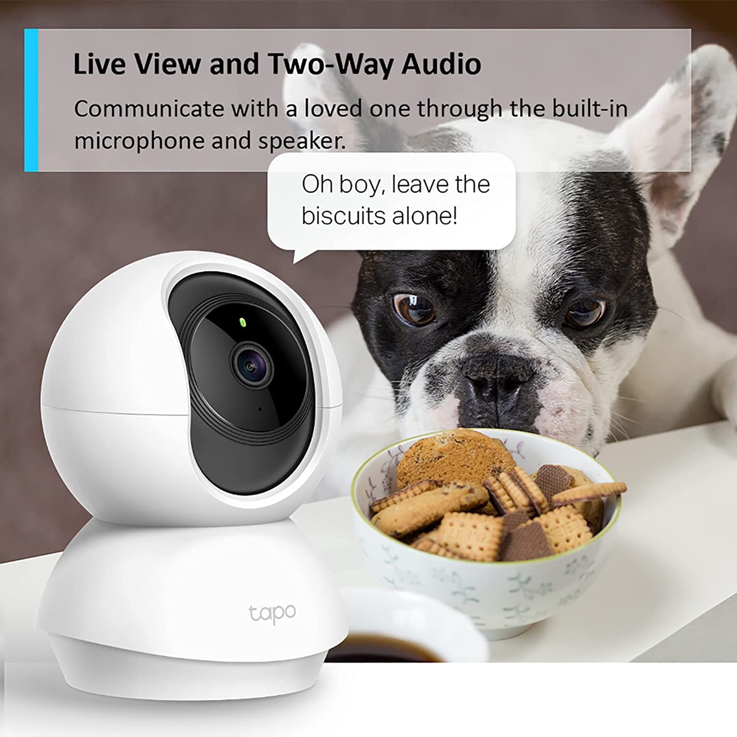 Tapo C210 Indoor 2K Pan/Tilt/Zoom Security Camera with Advanced Night Vision