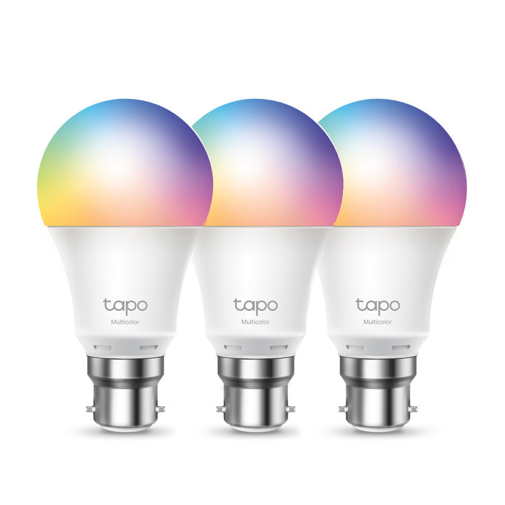 Tapo Smart Bulb B22 Colour-Changeable (Tapo L530B Triple Pack)