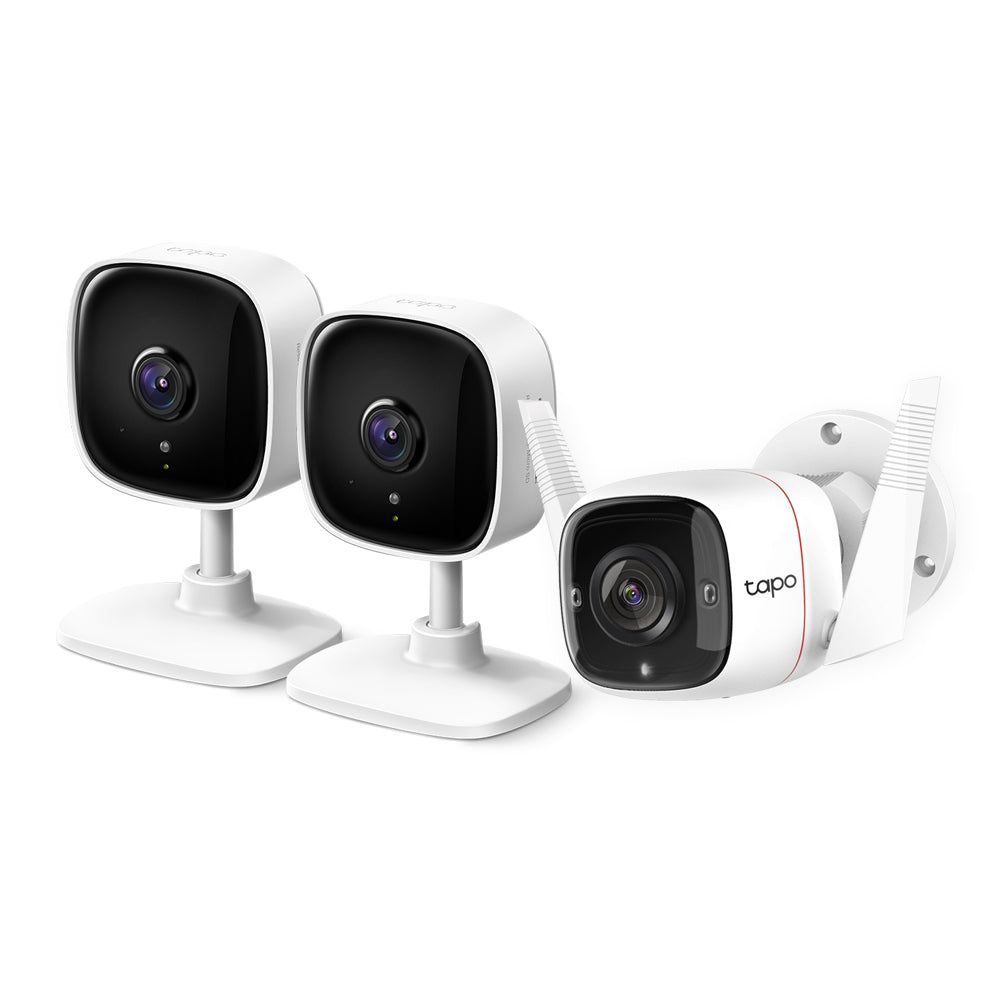 Tapo Outdoor Security Camera (Tapo C310) + Mini Indoor Camera (Tapo C110 Twin Pack)