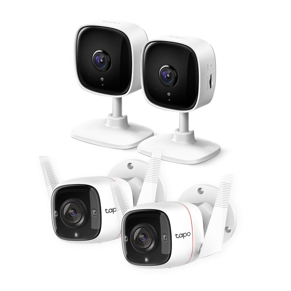 Tapo Outdoor + Mini Indoor Security Camera (Tapo C310 Twin + Tapo C110 Twin Pack)