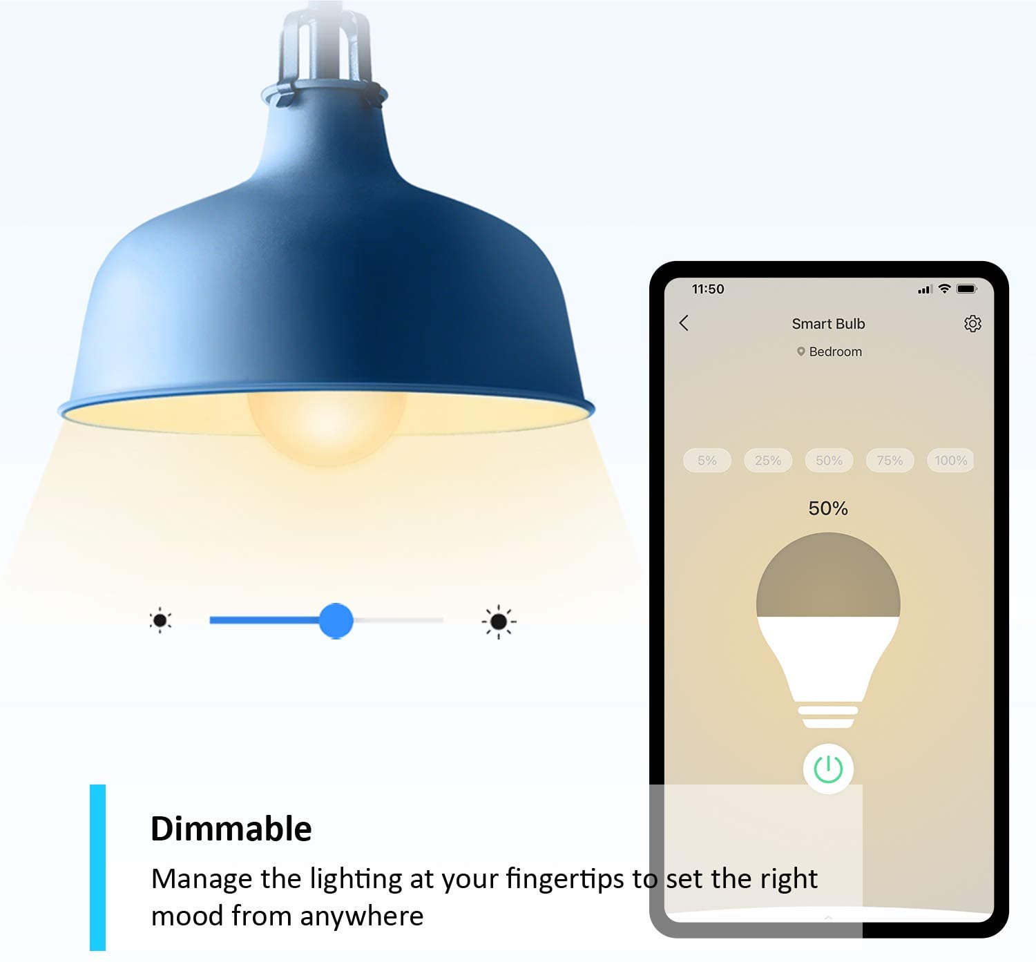 Smart Bulb B22 Dimmable Soft Warm White, Tapo L510B 2-pack