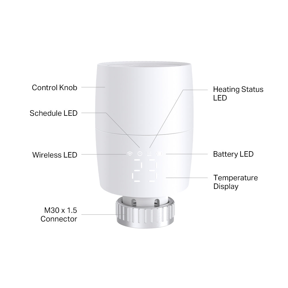 Kasa Smart Thermostatic Radiator Valve Add-on, Supports Kasa App, KE100 Four Pack