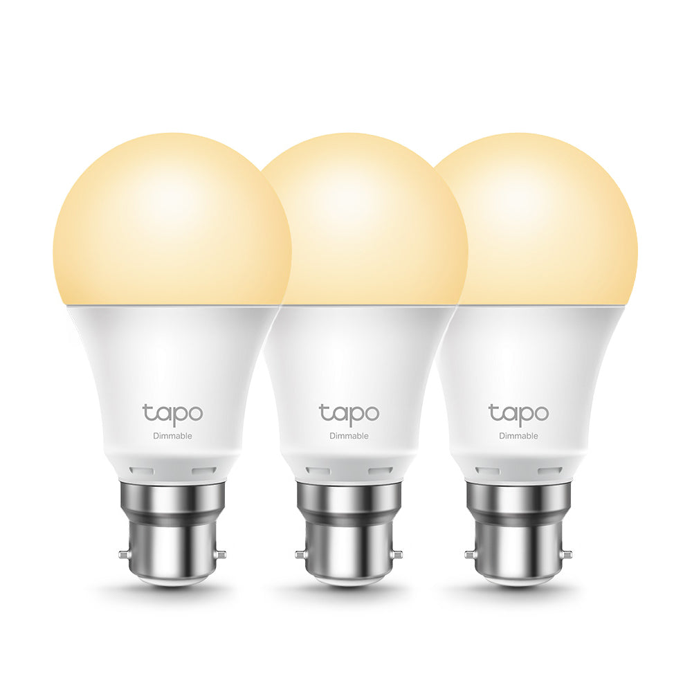 Smart Bulb B22 Dimmable Soft Warm White, Tapo L510B 3-Pack