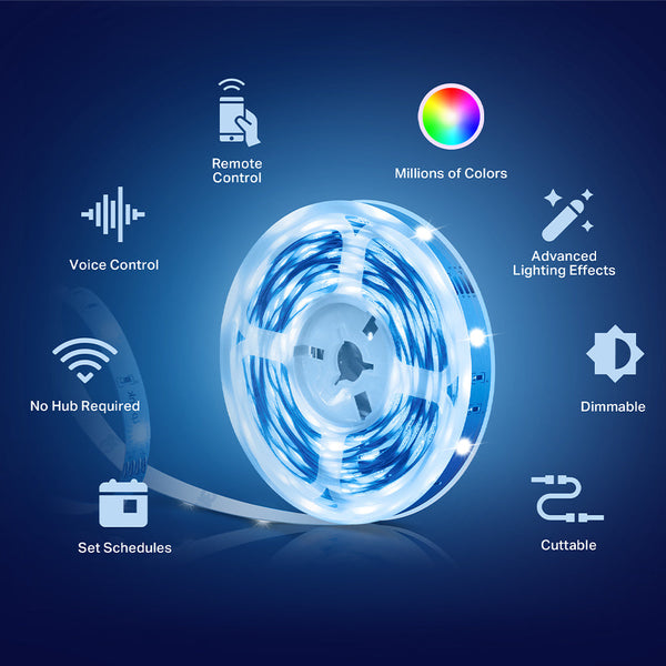 Smart LED Light Strip 5 Meters, RGB Multicolour , Tapo L900-5 Twin Pack