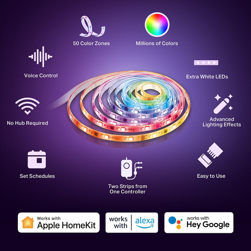 Smart Wi-Fi Multicolour Light Strip 2x5 Meters, Tapo L930-10