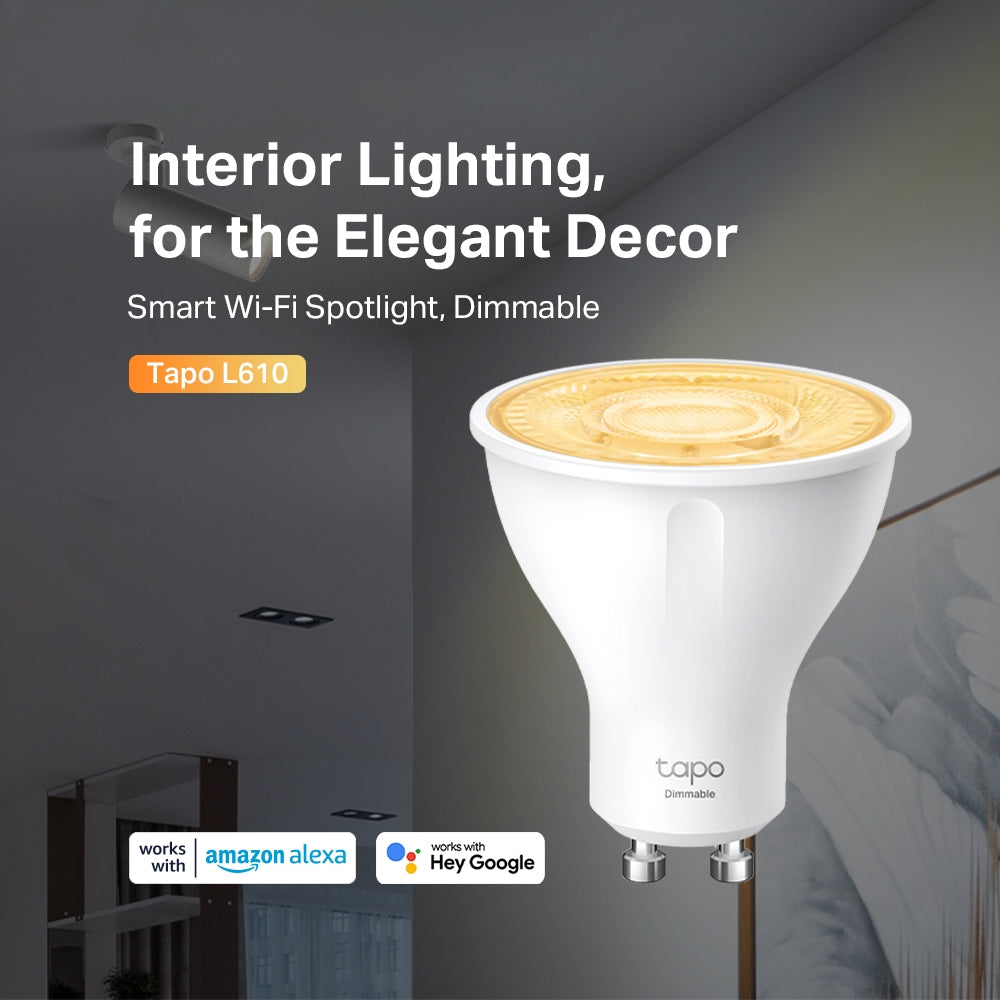 Smart Gu10 Spotlight Dimmable Bulb, Tapo L610 4-pack