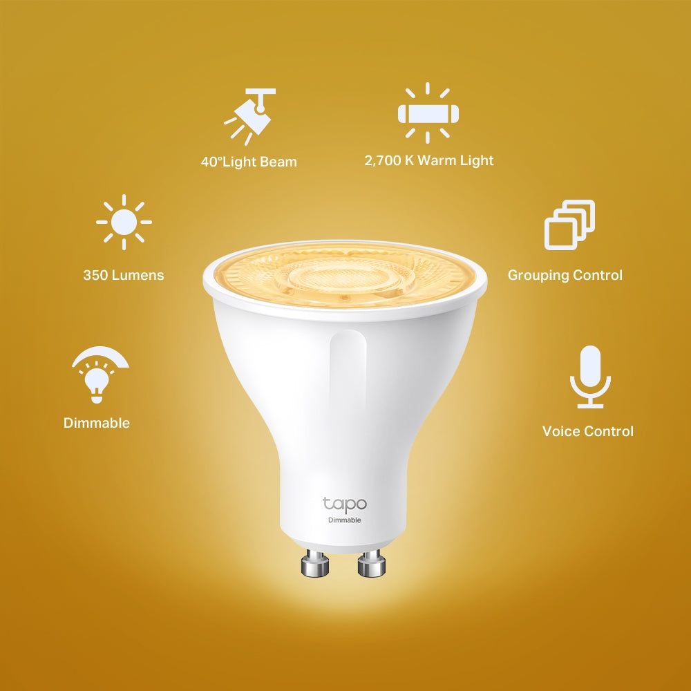 Smart Gu10 Spotlight Dimmable Bulb, Tapo L610 4-pack