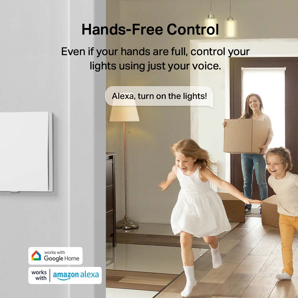 Tapo S210 Twin Kit Smart Light Switch with Hub Tapo H100, 1-Gang 1-Way